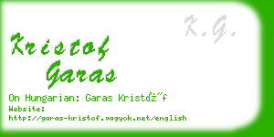 kristof garas business card